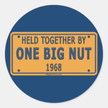 1968 One Big Car Nut Stickers
