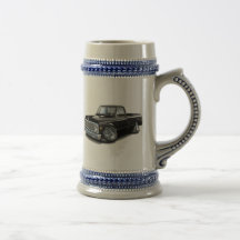 1970-72 Chevy C10 Black Truck Coffee Mug