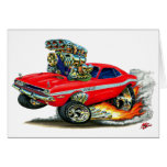 1970-72 Dodge Challenger Red Car Greeting Card