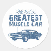 1970 Dodge Hemi Challenger Round Sticker