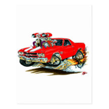 1970 El Camino Red-White Truck Post Card