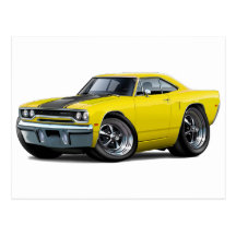 1970 Roadrunner Yellow-Black Post Card