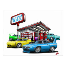 1970 Superbird Gas Station Postcards