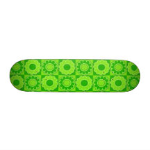 1970s flower power green retro skate board decks