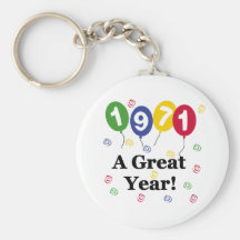 1971 A Great Year Birthday Key Chains