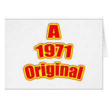 1971 Original Red Card