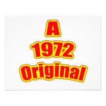 1972 Original Red Personalized Invitations