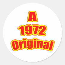 1972 Original Red Round Sticker