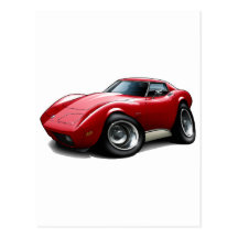 1973-76 Corvette Red Car Postcards