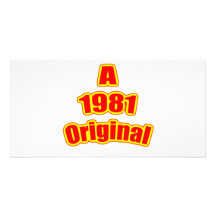 1981 Original Red Customized Photo Card