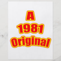 1981 Original Red Full Colour Flyer