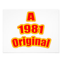 1981 Original Red Invitation