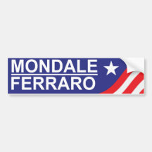 1984 Mondale Ferraro Campaign Bumper Sticker