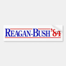 1984 Reagan Bush Bumper Sticker