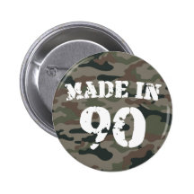 1990 Made In 90 Pinback Button