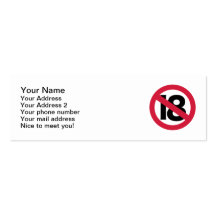 19th birthday business card templates