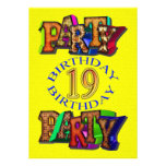 19th birthday party invitation