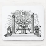 19th Century Masonic G Kenning Blockcut engraving Mouse Pad