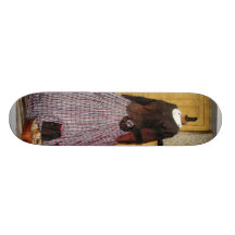 19th Century Plaid Dress Custom Skate Board