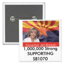 1,000,000 Strong SUPPORTING SB1070 Pin