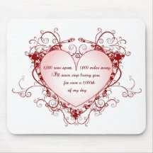 1,000 seas apart, 1,000 miles away... mouse pads