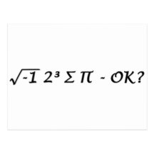 √-1 2³ ∑ ∏ - I Ate Some Pie Okay? Post Cards