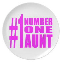 #1 Aunts Birthdays & Christmas : Number One Aunt Plates