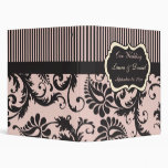 1" Blush Pink, Cream, Grey Damask Wedding Binder