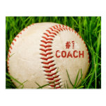 #1 Coach Baseball Postcard