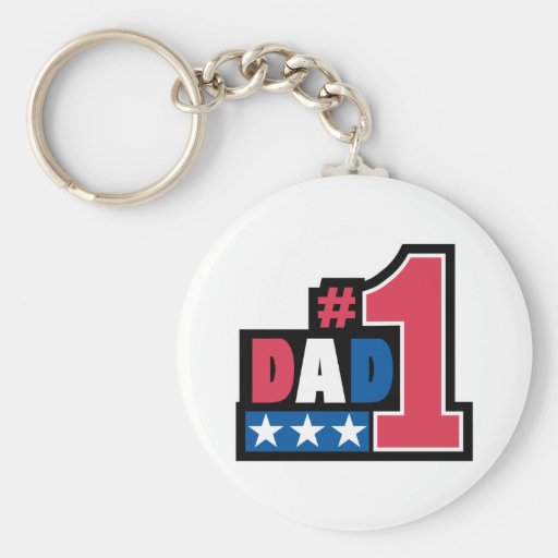 #1 Dad Gift Keychain