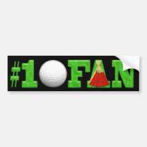 #1 Golf Fan Bumper Stickers
