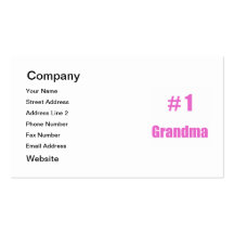 #1 grandma business card templates