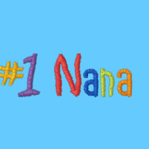 #1 Nana Embroidered T-shirt embroidered shirts