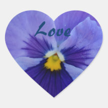 1 Pansy Blue Beauty Sticker