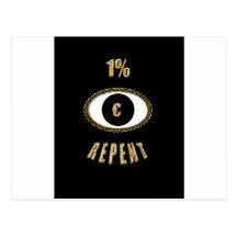 1% repent euro post cards