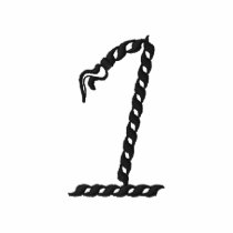 "1" Rope Number 2.5" embroidered shirts