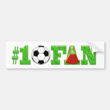 #1 Soccer Fan Bumper Sticker