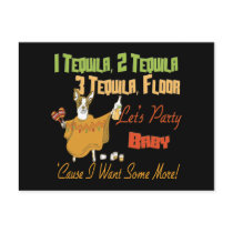 1 Tequila 2 Tequila 3 Tequila Floor Post Card