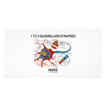 1 To 5 Quadrillion Synapses Inside (Neuron) Customized Photo Card