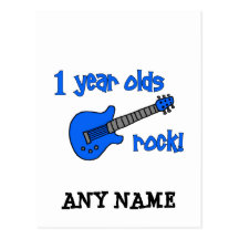 1 year olds rock! Personalised Baby's 1st Birthday Post Cards