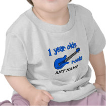 1 year olds rock! Personalised Baby's 1st Birthday t-shirts
