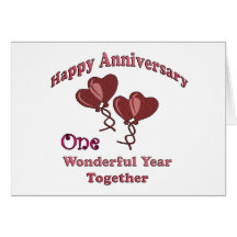 1st. Anniversary Card