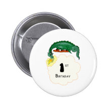 1st Birthday Dragon Pins