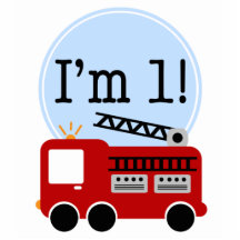 1st Birthday Fire Truck Cake Topper Acrylic Cut Out