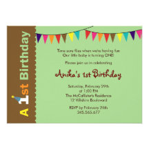 1st Birthday Party Invitation for Kids
