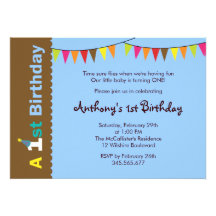 1st Birthday Party Invitation for Kids