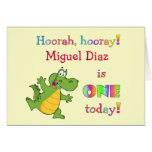 1st Birthday Personalise for Girl or Boy Greeting Cards