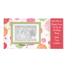 1st Birthday PhotoCard Invitation Personalized Photo Card
