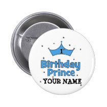 1st Birthday Prince buttons