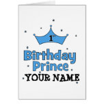 1st Birthday Prince Greeting Card